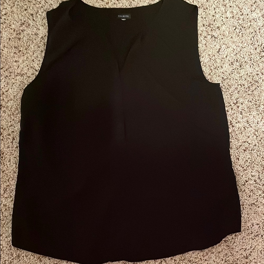 Talbots Black Sleeveless Tank Top